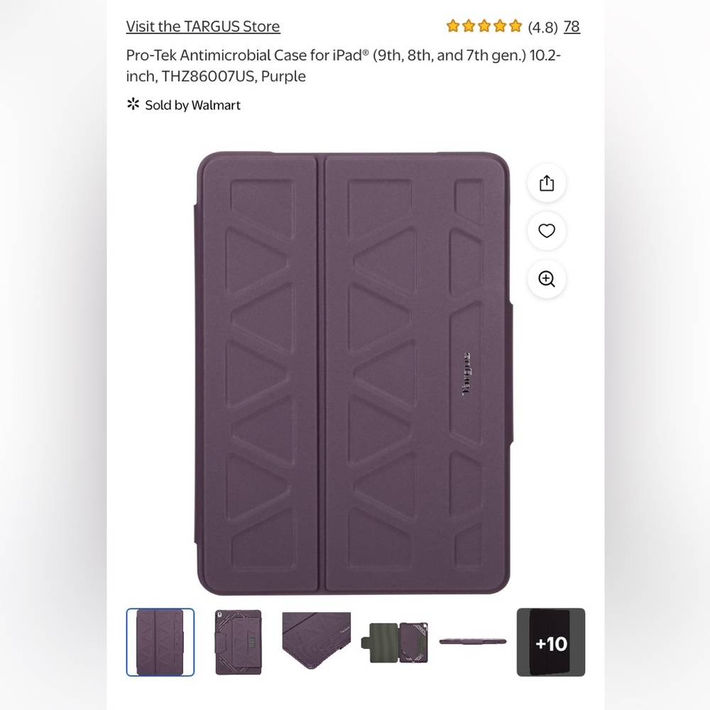 TARGUS Pro-Tek Antimicrobial Case for iPad® (9th, 8th, and 7th gen.) 10.2-inch - Picture 6 of 7